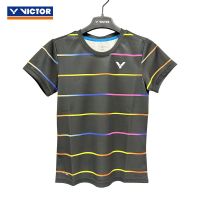 2023 New Victory Victory ชุดแบดมินตันสำหรับเด็กกีฬาฤดูร้อนแขนสั้นระบายอากาศได้สบายเสื้อยืดแห้งเร็วลำลอง