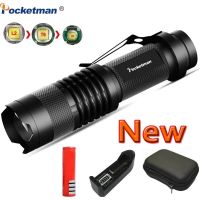 Powerful Q5/T6/L2 LED Flashlight Zoom Torch Mini Flashlights Emergency Light Pocket-sized Flashlights Use 14500/18650 Battery Rechargeable  Flashlight