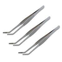 3X Silver Tone Metal Chinese Kongfu Cha Dao Tea Tong Tweezers 7.4 Inch Long