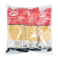 เอโร่ หมี่เตี๊ยว เส้นเหลือง 350 กรัม x 3 ห่อ / aro Yellow Noodles 350 g x 3 bags