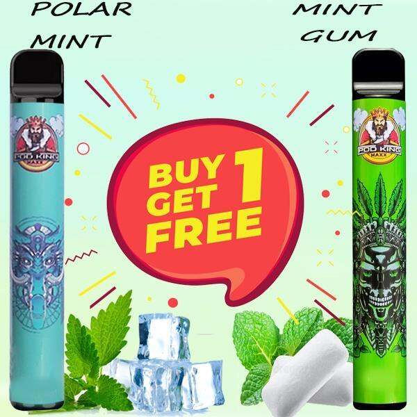 Buy1 Take1 Pod King Maxx Puff Bar Plus 800 Puffs 5 Saltnic Puf Vape Pen