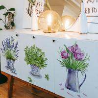 3pcs Watercolor pots Wall Sticker Room Decoration for