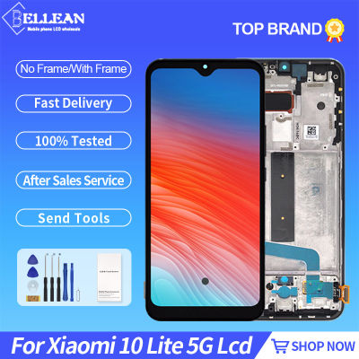 6.57นิ้ว MI 10 LITE 5กรัมจอแสดงผลสำหรับ Xiaomi 10 Lite จอแอลซีดี5กรัมหน้าจอสัมผัส Digitizer สมัชชาอะไหล่ซ่อมที่มีกรอบจัดส่งฟรี