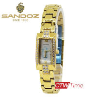 (ผ่อนชำระ สูงสุด 10 เดือน) Sandoz นาฬิกาข้อมือผู้หญิง สายสแตนเลส  รุ่น SD99234GG02 (สีทอง / หน้าปัดเงิน) (กระจก Sapphire กันรอย)