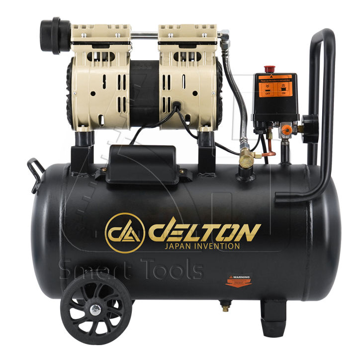 delton-ปั้มลมออยล์ฟรี-ปั้มลม-30-ลิตร-800w-รุ่น-dtn-30l-ปั๊มลม-oil-free-ปั๊มลมเร็ว-แรง-เสียงเงียบกริบ-air-compressor-30l