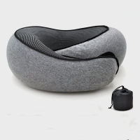 Memory Foam Neck Pillow Breathable U-Shape Travel Pillow Airplane Office Nap Cervical Pillows Flight Head Neck Support Carry Bag