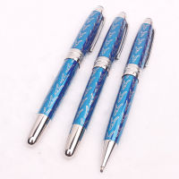 luxury Monte prince rollerball pen metal blue silver Ballpoint Fountain pens blance office school supplies Writing stationery