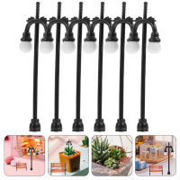 Teniron 6pcs Mini Street Lamp Models Decors Mini Park Lamp เครื่องประดับขนาดเล็กเครื่องประดับเด็กเล่น