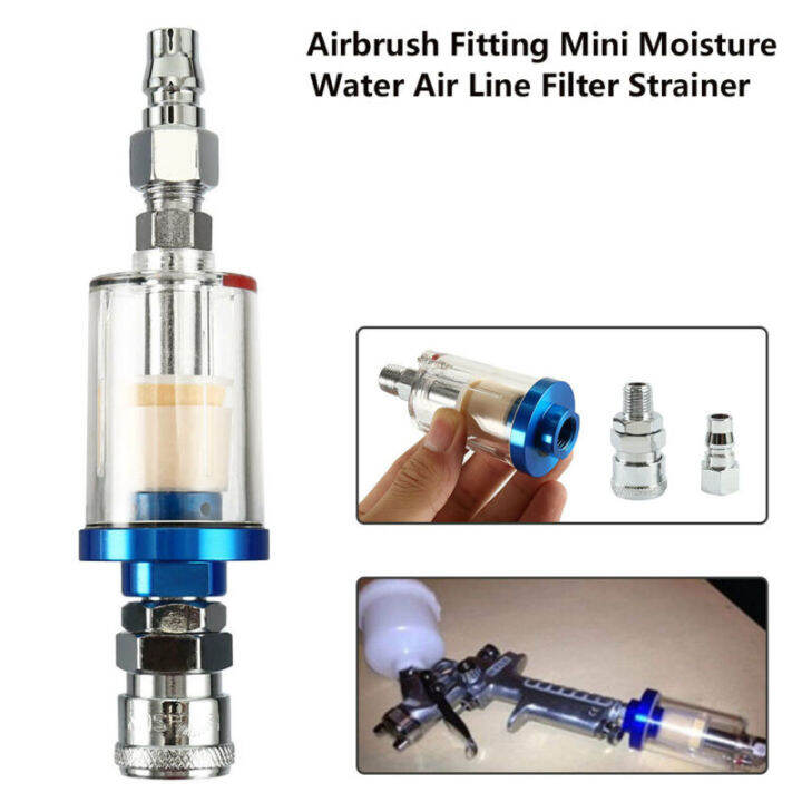 In Line Oil Water Separator Filter Seperator 1/4 Air Brush Compressor