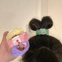 UYINGME เรียบหรู วินเทจ เชอร์รี่ แตงโม ที่คาดผม อะโวคาโด ผลไม้เกาหลี scrunchies ผ้าขนหนู scrunchies ที่ยึดหางม้า ผู้หญิงผูกผม