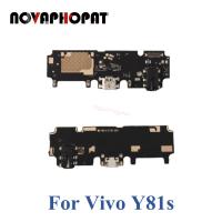 Novaphopat สำหรับ Vivo Y81 Y81s แท่นชาร์ท USB ปลั๊กช่องเสียบชาร์จแผงไมค์ไมโครโฟนเฟล็กซ์หลัก