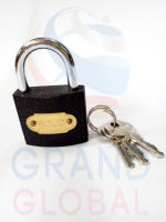 Key padlock กุญแจสปริงดำ 38 มม. คอสั้น กุญแจดำ กุญแจเหล็กดำ กุญแจคล้อง กุญแจบ้าน กุญแจ ล็อค แม่กุญแจดำ