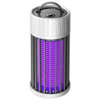 4X Bug Zapper &amp; Insect Fly Pest Attractant Trap &amp; LED Camping Lantern, USB/Solar-Rechargeable,Insect Fly Traps Grey