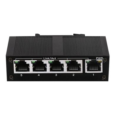 5 Port 100Mbps Network Switch Ethernet Industrial Grade Switch Unmanaged Rail Type Industrial Network Splitter EU Plug