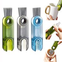 【CW】 3 In 1 Cup Lid Cleaning U-shaped Bottle Cleaner Groove Rotatable Silicone Mouth Multi-functi