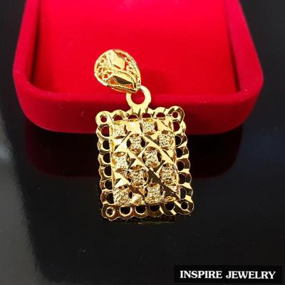 Inspire Jewelry ,จี้ทอง ทำลาย design สวยหรู หุ้มทอง 24K พร้อมถุงกำมะหยี่