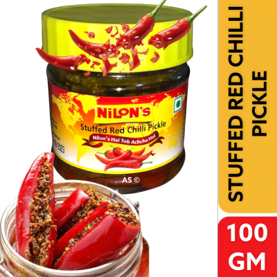 Red Chilli Stuffed Pickle Nilons 100 g Pouch🇮🇳.