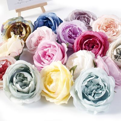 [AYIQ Flower Shop] 10ชิ้น7เซนติเมตรกุหลาบดอกไม้ประดิษฐ์กระดาษดอกไม้ปลอมสำหรับงานแต่งงานตกแต่งบ้านดอกไม้ DIY พวงหรีดกล่องของขวัญดอกไม้ปลอมตกแต่ง