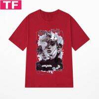 100 Cotton New Fashion nd Abstract Figure Figure Printed Short-Sleeved T-shirt Ins Super Popular Loose Students Slimming