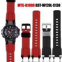 Anti-Fall Anti-Scratch สายคล้องคอกีฬาสำหรับ Casio MTG-B1000 G1000 MTGB1000 GST-W120L-S130นาฬิกาแฟชั่นยางซิลิโคนทนทานสายนาฬิกา