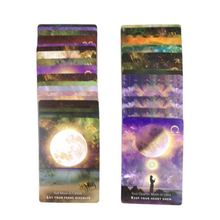 ร้อนขายไพ่ทาโรต์สำหรับการทำนายของใช้ส่วนตัวสำหรับ-moonology-manifestation-oracle-cards-mysterious-divination-tarot-deck-เวอร์ชั่นภาษาอังกฤษเต็มรูปแบบในอุดมคติ