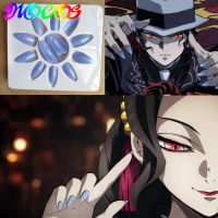 DIOCOS Demon Slayer Kimetsu no Yaiba Kibutsuji Muzan Cosplay Black Curly Wigs Michael Jackson White Hat