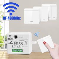 Wireless Smart Switch Light RF 433Mhz 86 Wall Panel Switch 1/2/3Gang Mini Relay Receiver 10A 110V 220V Home Led Light Lamp Fan