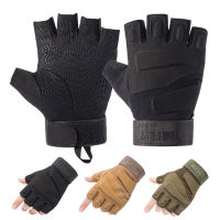 ผู้ชายยุทธวิธีถุงมือ Fingerless กองทัพทหาร Paintball Mittens กีฬากลางแจ้ง COMBAT รถจักรยานยนต์ถุงมือ MTB จักรยานขี่จักรยานถุงมือ-GSDDA