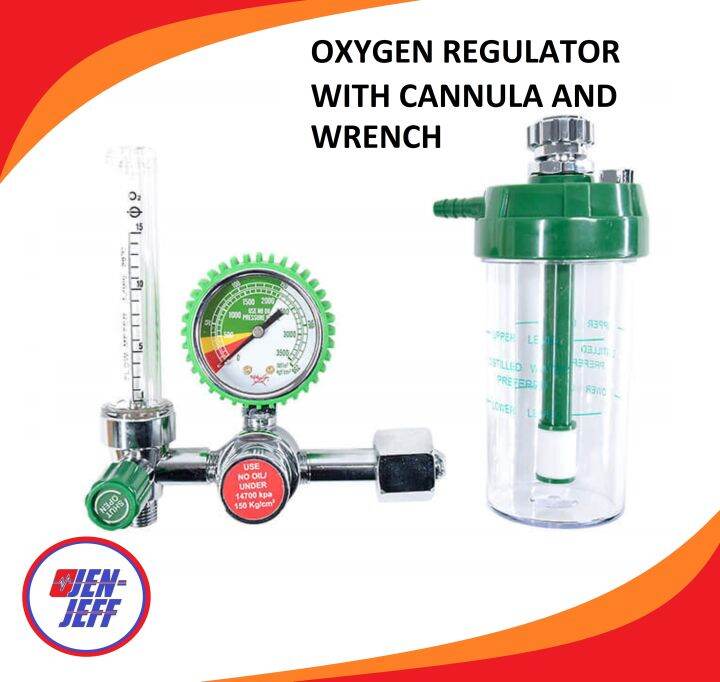 Oxygen Regulator with Nasal Cannula and Wrench Oxygen Regulator Set for