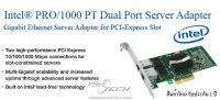 การ์ดแลน Intel PRO/1000 PT Dual Port Server Adapter (ของแท้แน่นอน) รับประกันนาน 1 ปี