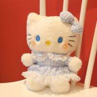 25Cm Kawaii Hello Kitty ของเล่นนุ่มกระโปรงลูกไม้รองเท้านุ่มน้ำหนักเบาแมวกล่องยัดไส้ของเล่นสำหรับเด็กผู้หญิงของขวัญสัตว์น่ารักอะนิเมะ Plushie