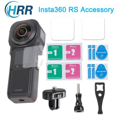 for  insta360 RS 1 inch 360 Edition 2Pcs Screen Protectors 1/4-20 Screw Tripod Conversion Adapter Mount Accessories