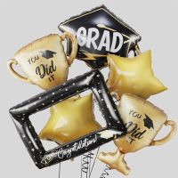 hotx【DT】 1pc Graduation Foil Balloons Congratulation Congrats Grad School Decoration 2023 Children Day Air Balls