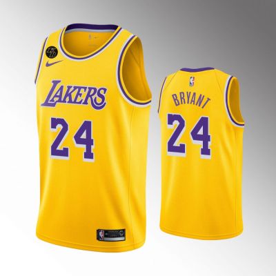 Ready Stock Most Popular Hot Sale 2020 Mens Los Angeles Lakerss 24 Kobee Bryantt Yellow Limited Jersey - Icon Edition