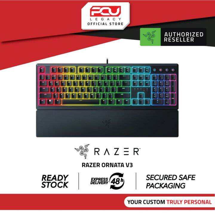 RAZER ORNATA V3 LOW PROFILE MECHAMEMBRANE, UVCOATED KEYCAPS, MEDIA