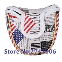 1pc USA Stars and Stipes Golf Mallet Putter Head Cover with Magnetic Closure