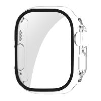 SmartPhonemall For Apple Watch Ultra 49mm ENKAY PC Frame 9H Tempered Glass Case(Transparent)