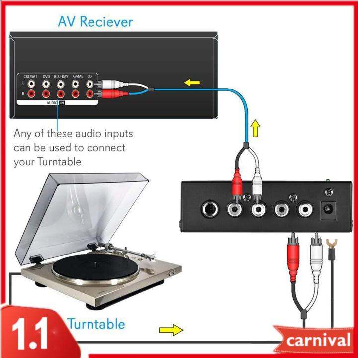 Sunniiee Turntable Amplifier Mini Stereo Audio Preamplifier Record