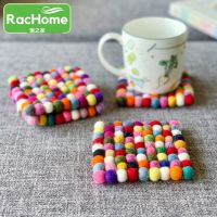 【CW】 Cup Coaster Round Wool Felt Trivet Table Resistant Tea-coaster p