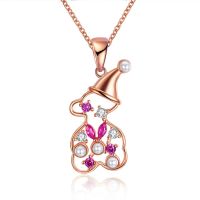 YINGRUIARNO Zircon Pearl Santa Claus Halskette Necklace