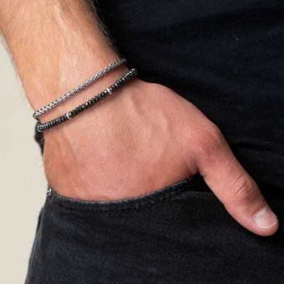 2021 Hot Fashion Strand Bead Chain Bracelet Men Handmade Simple Classic Stone Bead Bracelet For Men Jewelry Gift