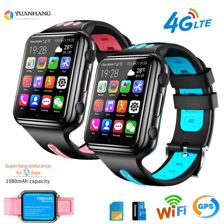 Smart GPS Wifi Location Student Kids Phone Watch 9.0 Clock App Install Bluetooth Remote Camera