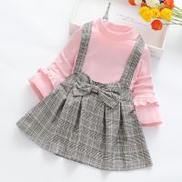 New Girls Dress Autumn Winter Cute Bow Long Sleeve Princess Dress for Girl Kids Party Dress 2 6 7 Years Kids Clothing Christmas