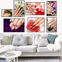 Modern Nail Salon Home Decor Wall Art - Nordic ภาพวาดผ้าใบส่วนบุคคลพิมพ์โปสเตอร์-ห้องนอนห้องนั่งเล่น Picture