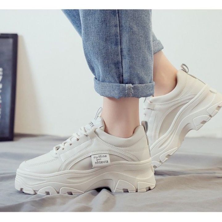 onesunnys-แพลตฟอร์มรองเท้าสีขาวรองเท้าผ้าใบสตรีฤดูใบไม้ผลิและฤดูใบไม้ร่วงรองเท้าวิ่งระบายอากาศรองเท้าแพลตฟอร์ม