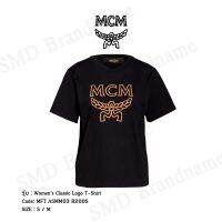 COD Letitia Robbins MCM เสื้อยืดสีดำ รุ่น Womens Classic Logo T-Shirt Code: MFT ASMM03 B200S