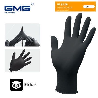 【CW】Nitrile s Waterproof Working s GMG Thicker Black Nitrile s for Mechanical Chemical Food s