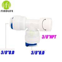 Water Filter Parts 5pcs/lot T Typle 3/8" OD Tube 3/8"NPT BSP right male Quick Connector Aquarium Reverse Osmosis System 7566