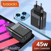 2023☃Toocki 45W GaN Pengisi Daya USB Tipe C สำหรับ IPhone Cepsel QC 3.0 Ponsel Carregador