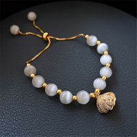 Women Trendy Adjustable Ins Fashion Pearl Korean Bracelet Gold Opal